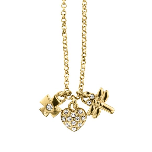 Dyrberg/Kern Pohndalos Heart, Dragonfly, and Cross pendant necklace - Picture 1 of 7